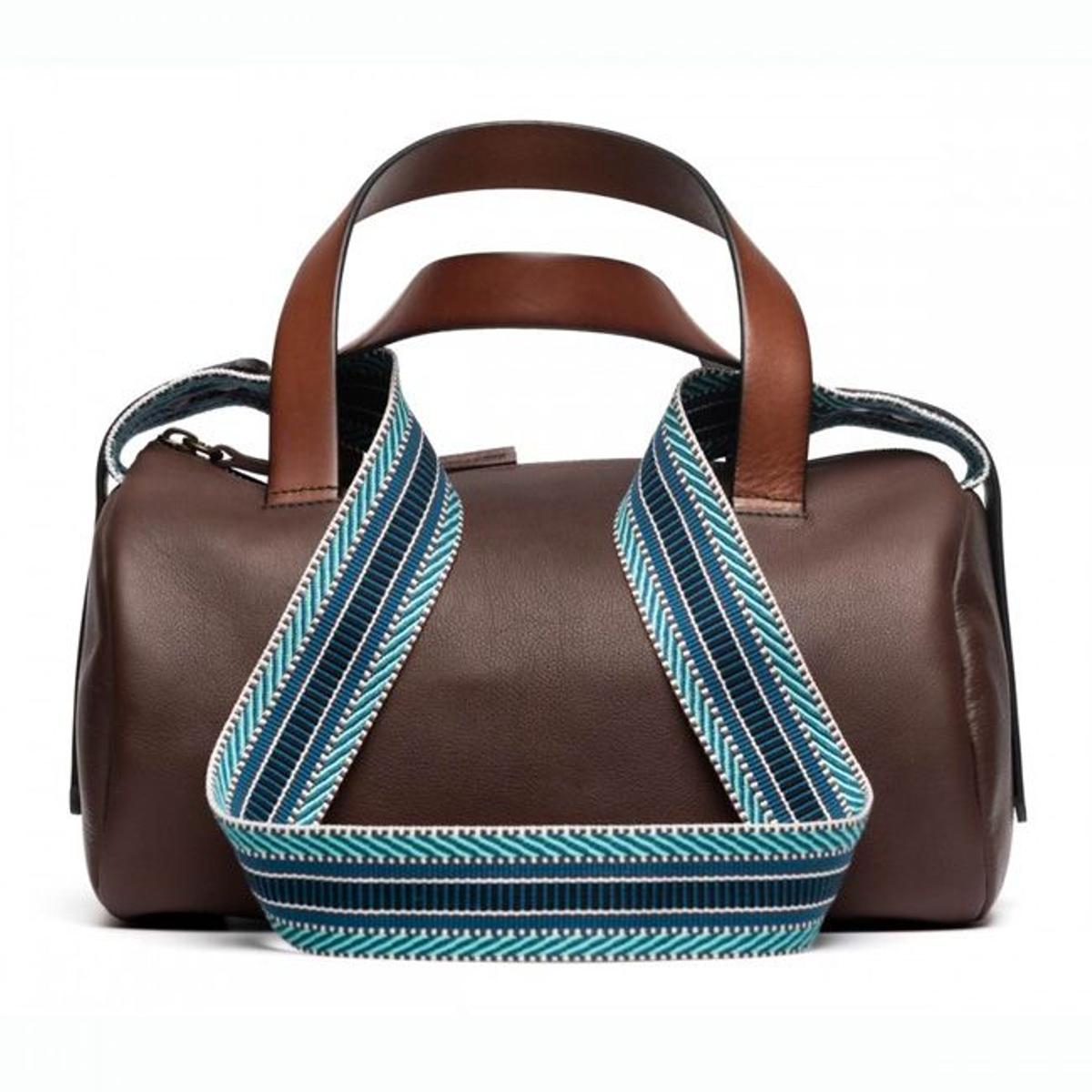 Bolso bowling marrón unisex, de Mona Moon