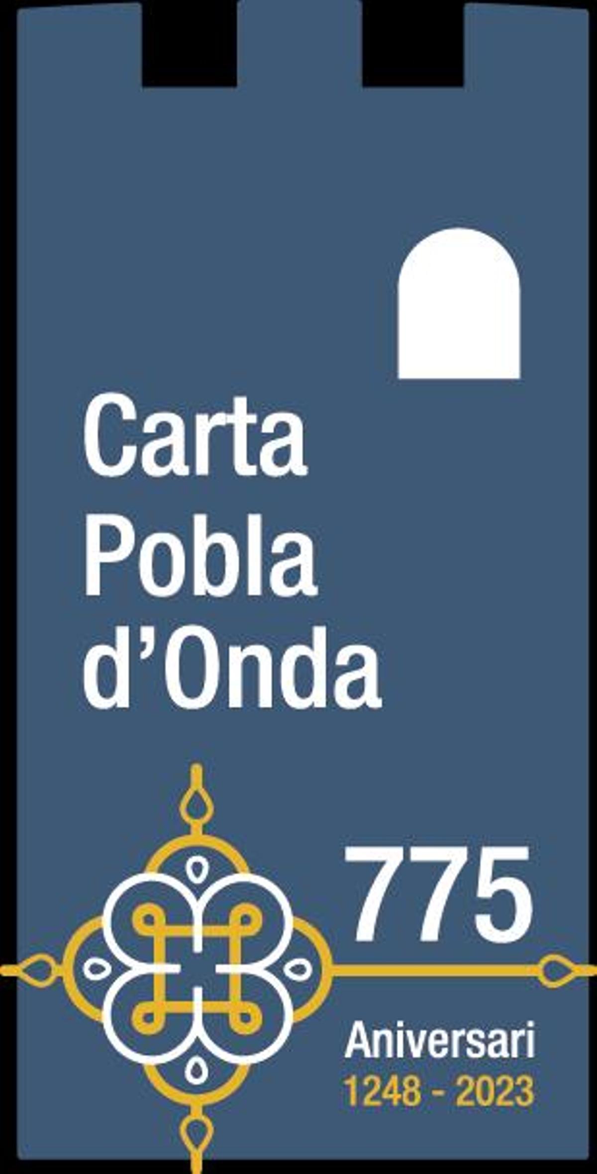 Logotipo conmemorativo para el 775 aniversario de la Carta Pobla de Onda.