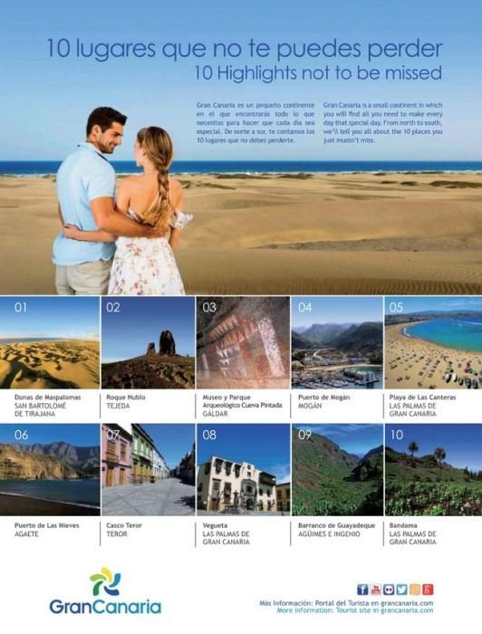 Reportaje turístico sobre Gran Canaria en la revista de Air Europa