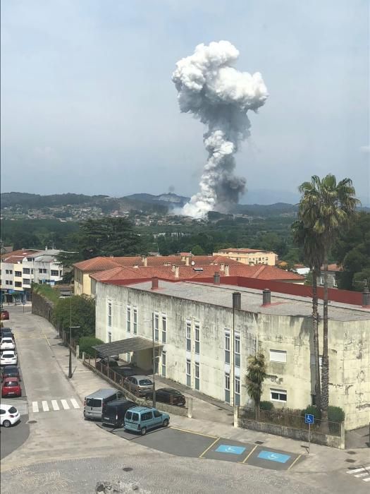 Explosión en un almacén pirotécnico en Tui