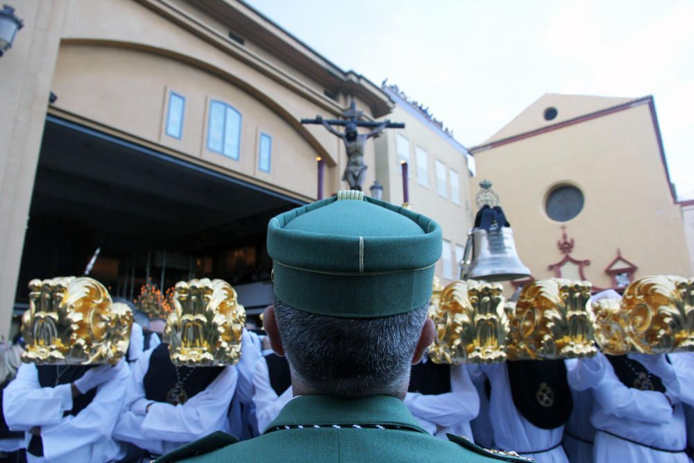 Las imágenes de la procesión de la Virgen de la Soledad, en el Jueves Santo de la Semana Santa de Málaga