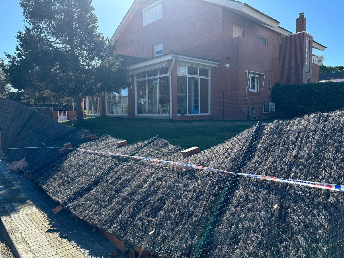 Una de las casas afectadas en Vilassar de Mar