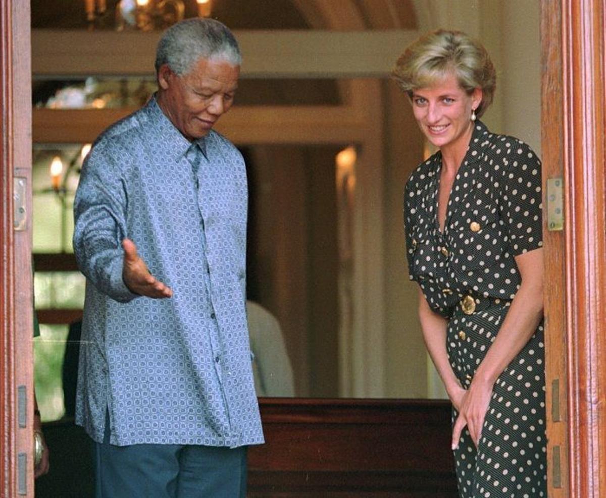 Lady Diana con Nelson Mandela