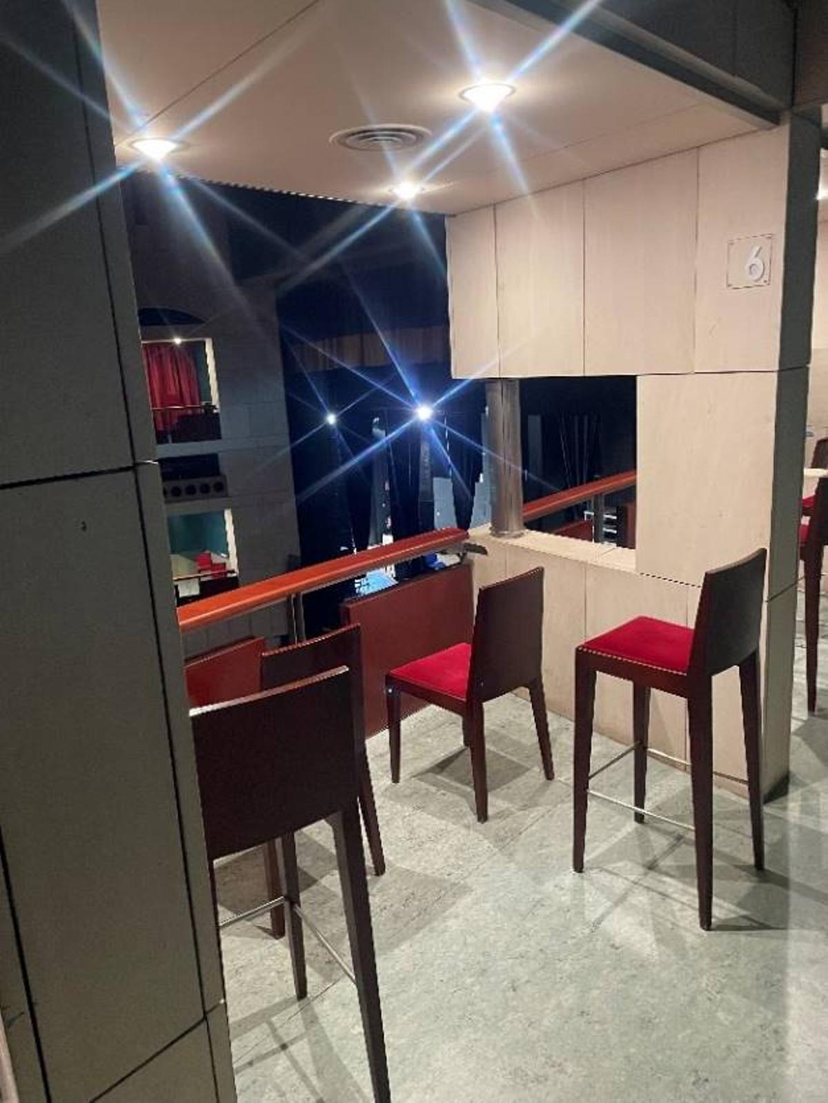 Uno de los palcos del teatro.