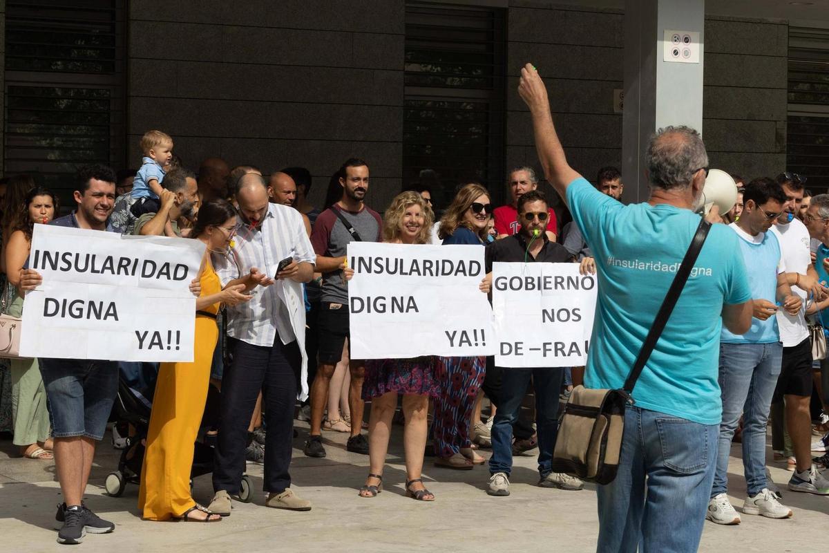 Manifestación en Ibiza por el plus de insularidad en Ibiza.