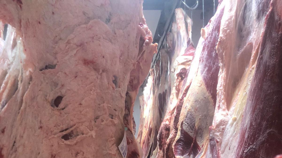 Zona de despiece de un matadero.