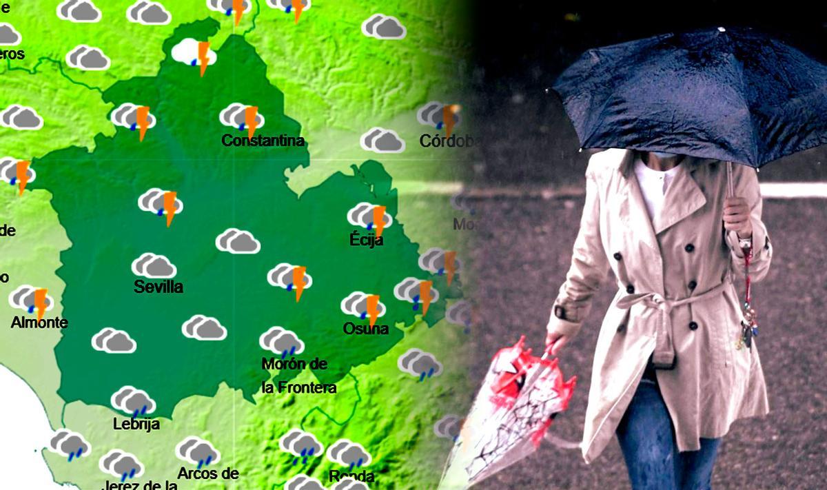 Previsión de Aemet en la provincia de Sevilla este miércoles.