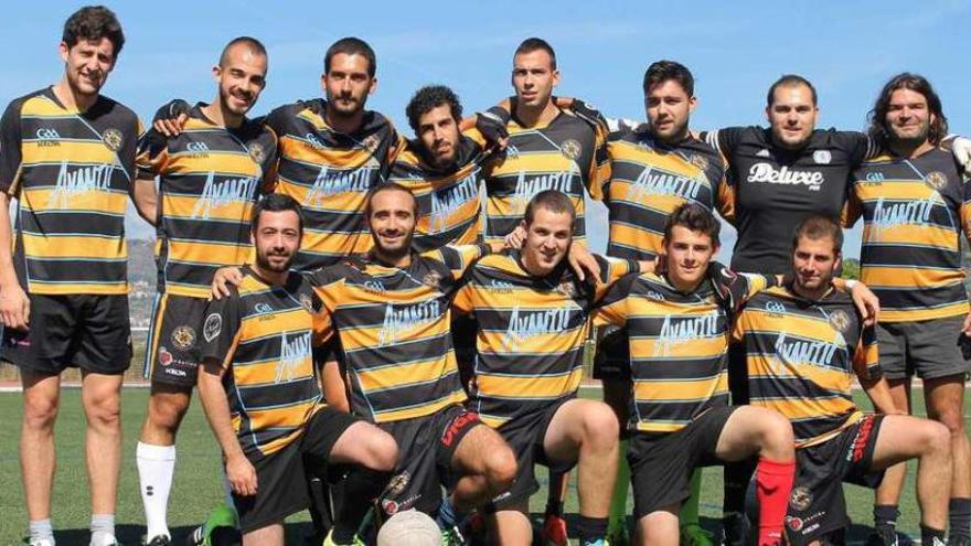 El equipo masculino del Auriense, el pasado domingo en el campus. // FdV