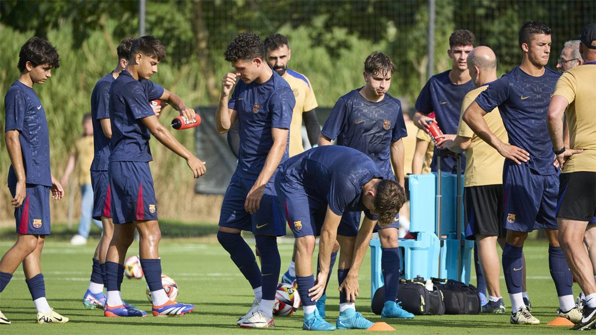 El Barça Atlètic de los primeros días ha contado con una nutrida representación juvenil