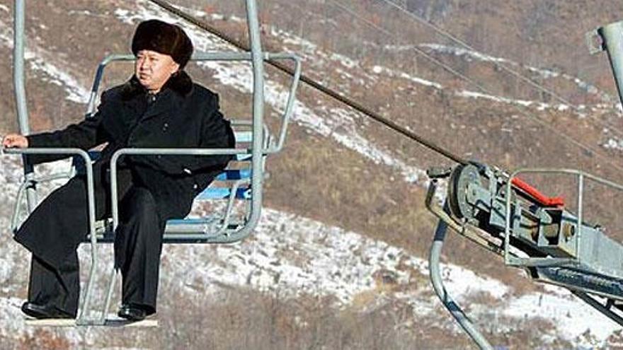 Kim Jong Un, en la estación de Masik Pass.
