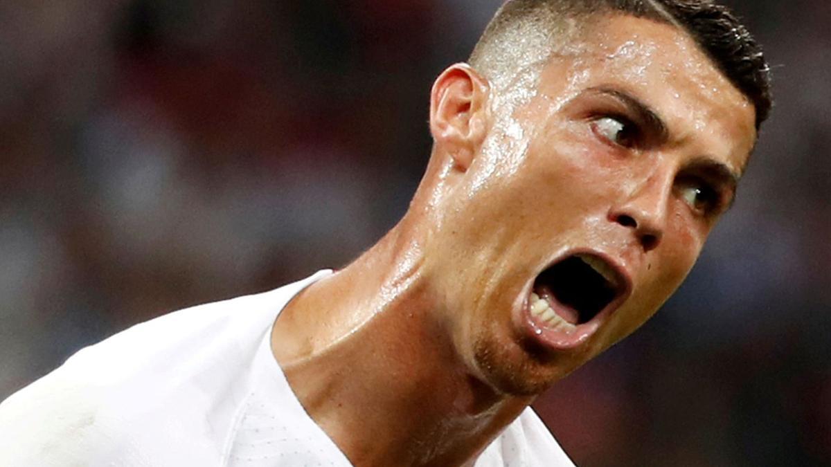 Cristiano Ronaldo, enfadado
