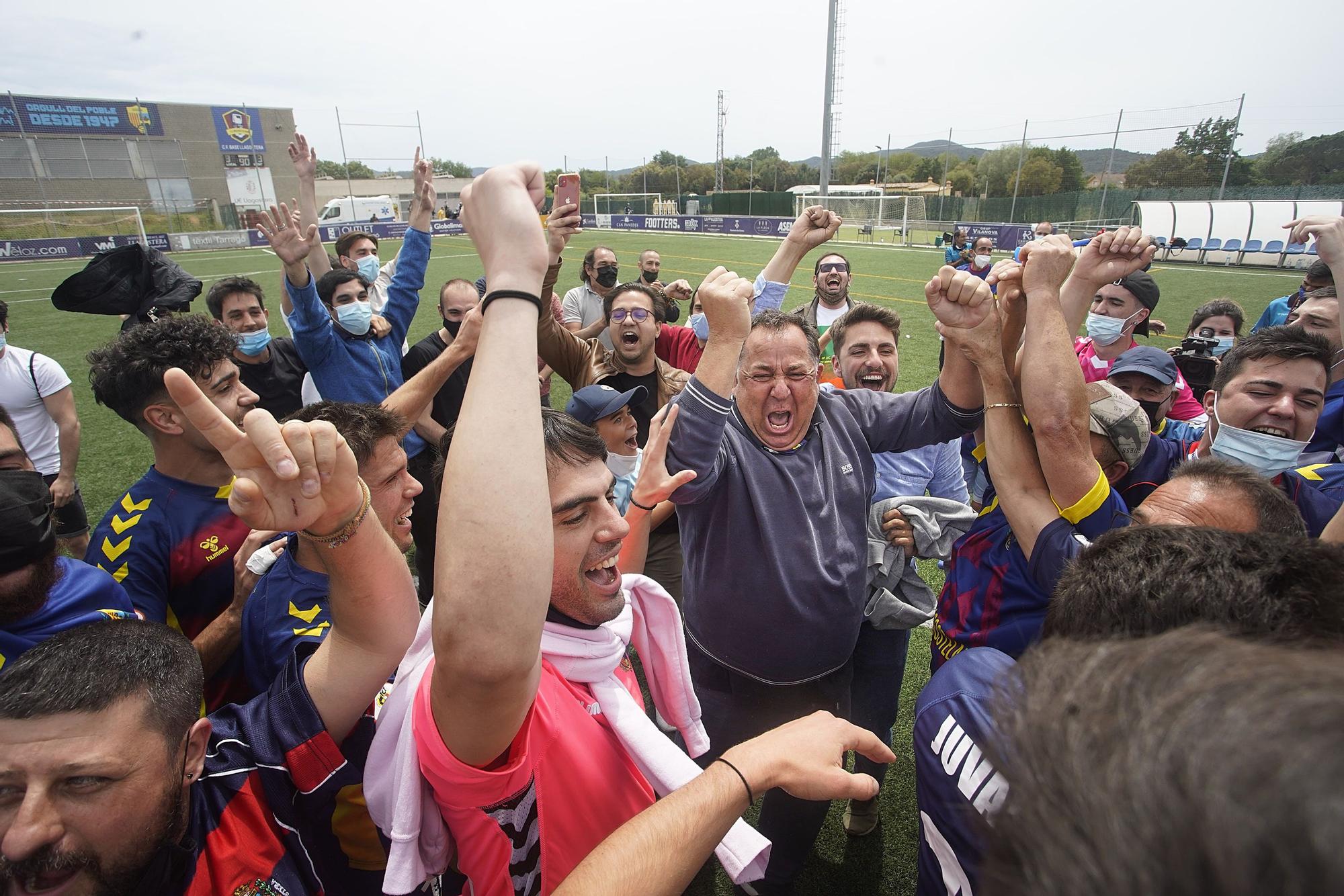 El Llagostera és de Primera RFEF (3-3)