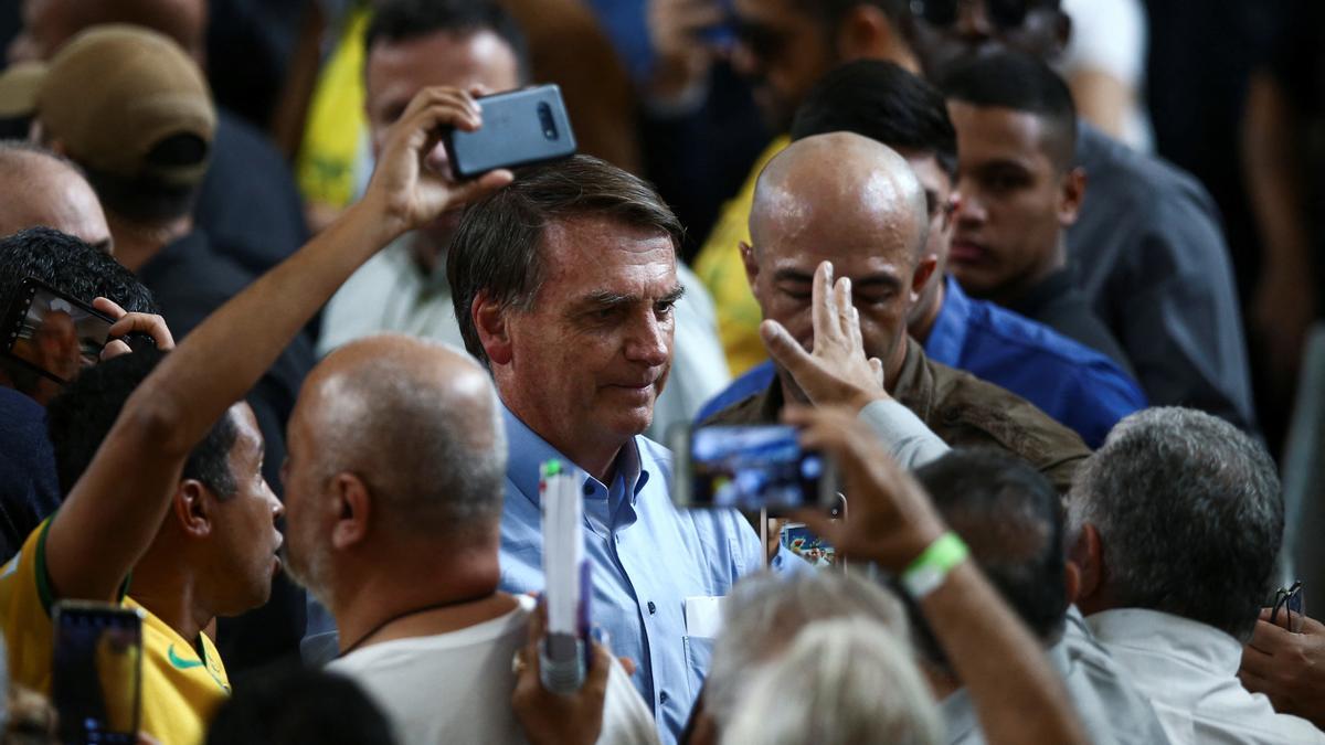 Jair Bolsonaro, en su primer mitin de campaña.