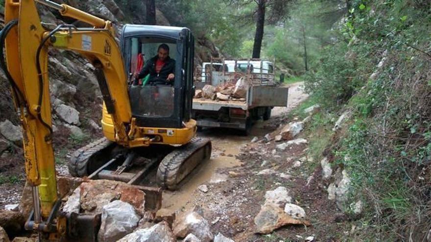 El temporal daña varios tramos de la vía verde entre L&#039;Orxa y Villalonga