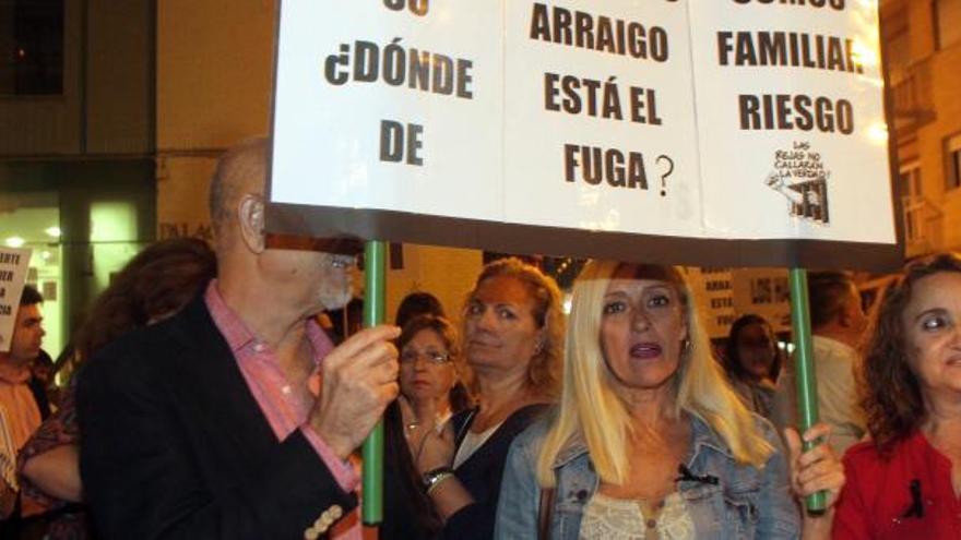 Un momento de una de las manifestaciones en Cartagena en apoyo a los agentes.