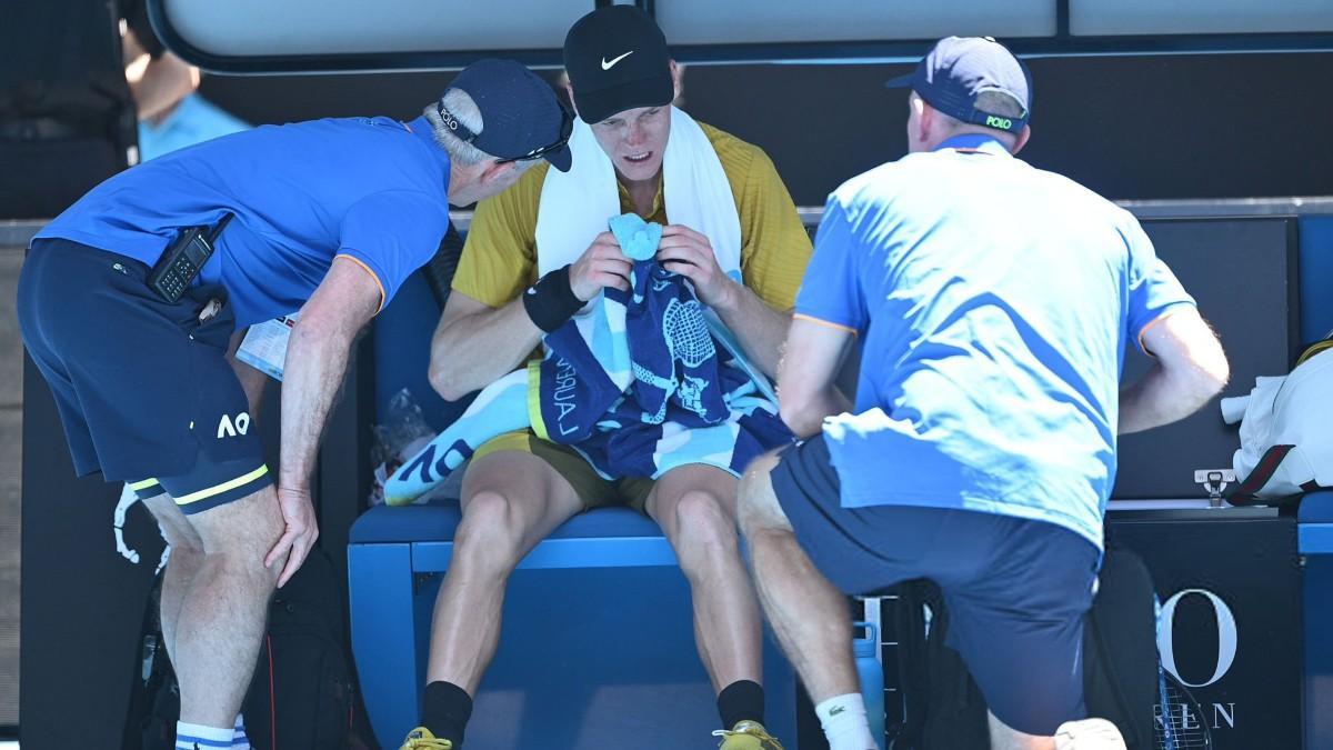Jannik Sinner, atendido en el duelo contra Spizzirri