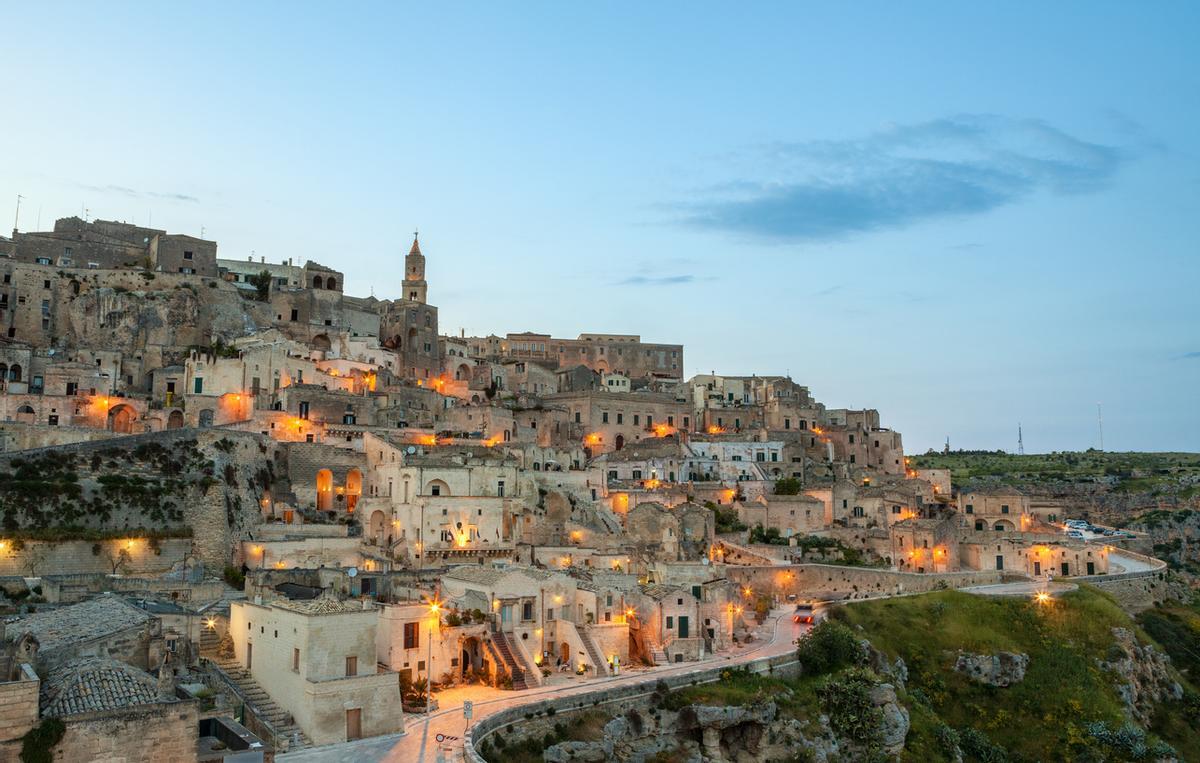 Todo es de piedra en este pueblo de Italia.