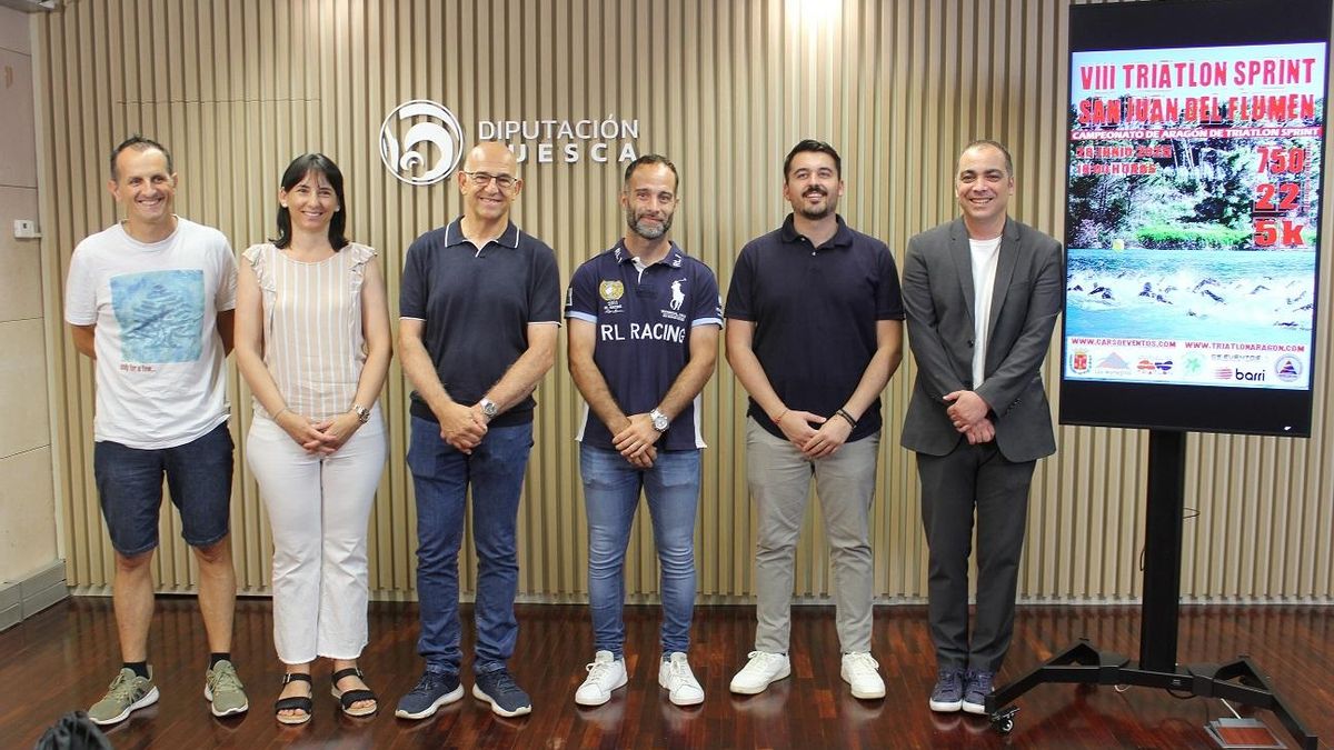 Imagen de familia de la presentación de la prueba este miércoles.