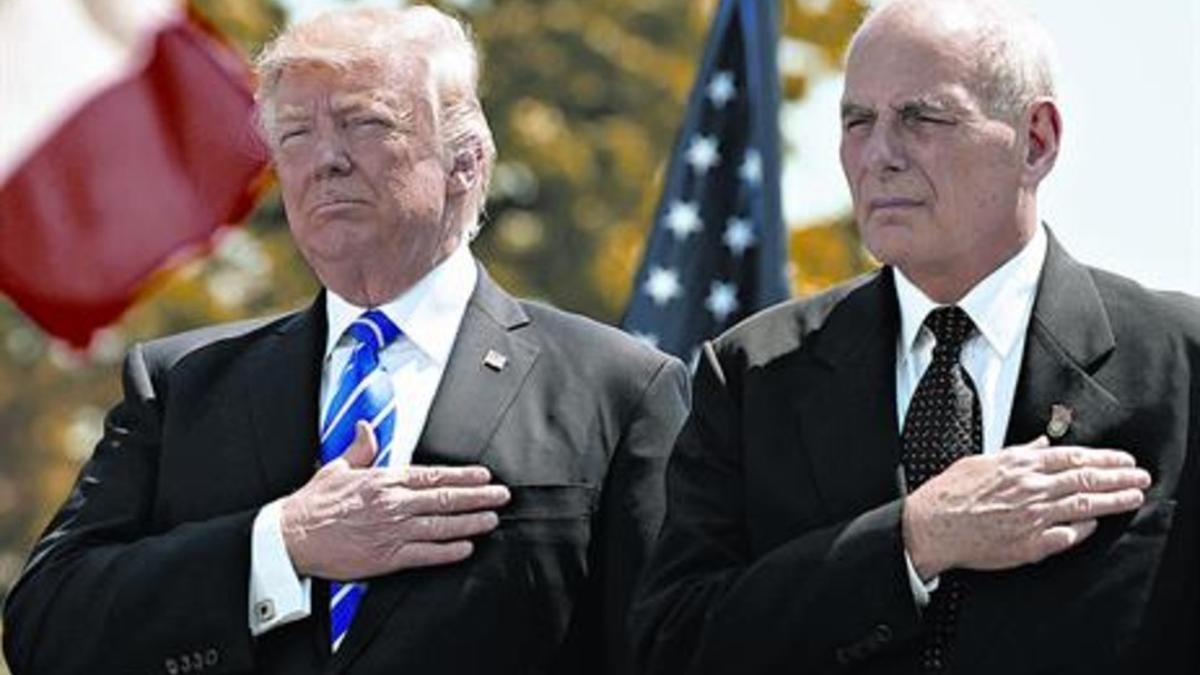 Trump y Kelly, el pasado mes de mayo, en un acto en New Londond (Connecticut).