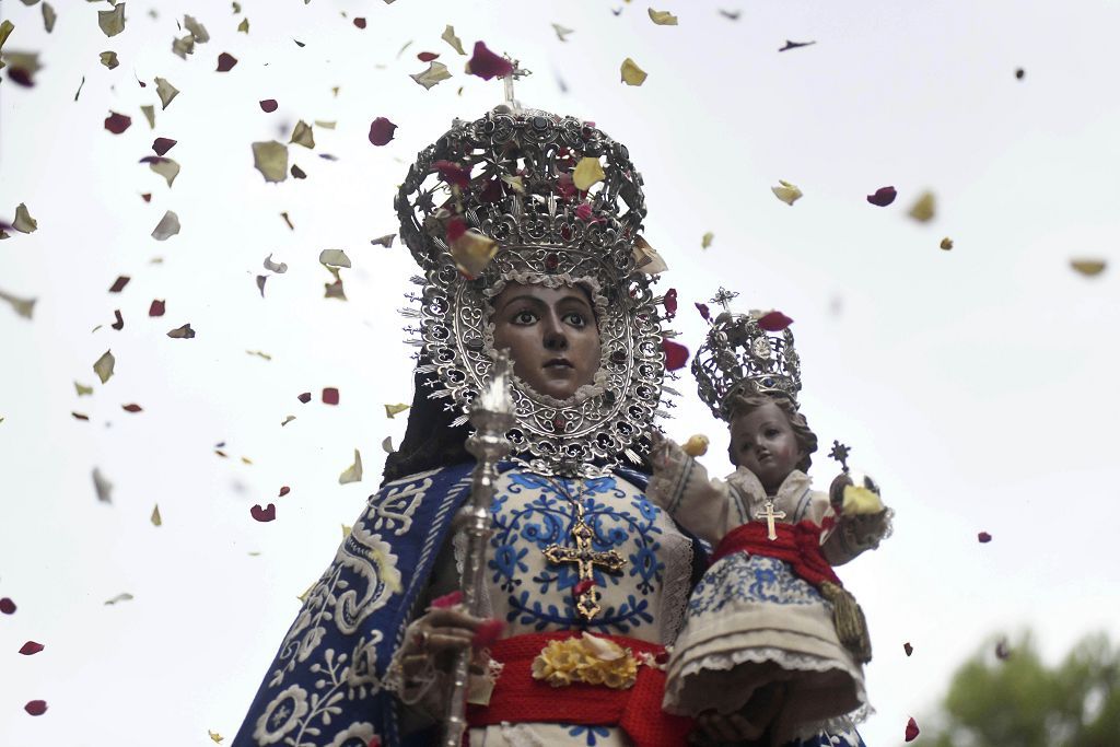 Romería de Murcia: Misa previa y primer tramo del recorrido