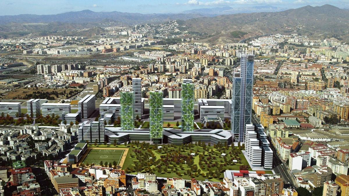 Infografía de las torres efectuada en 2008.