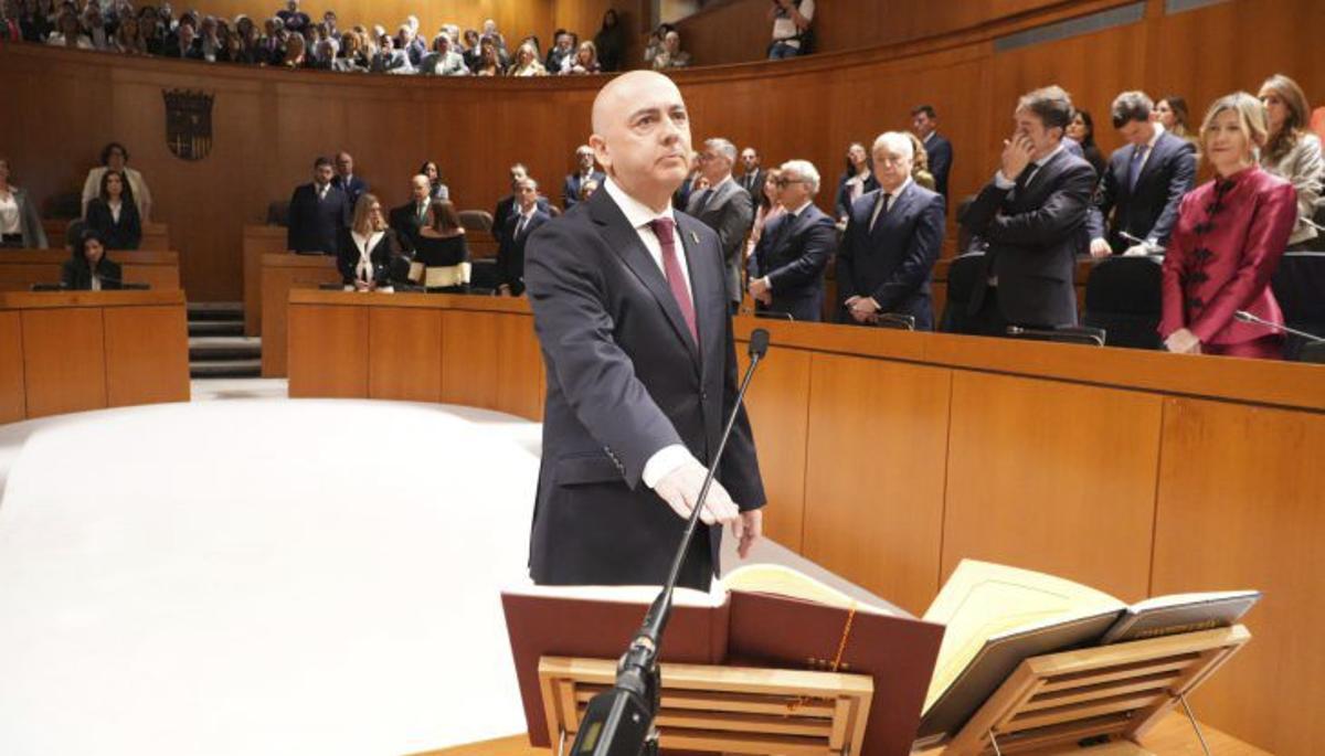 Miguel Jaime Angós en su toma de posesión.
