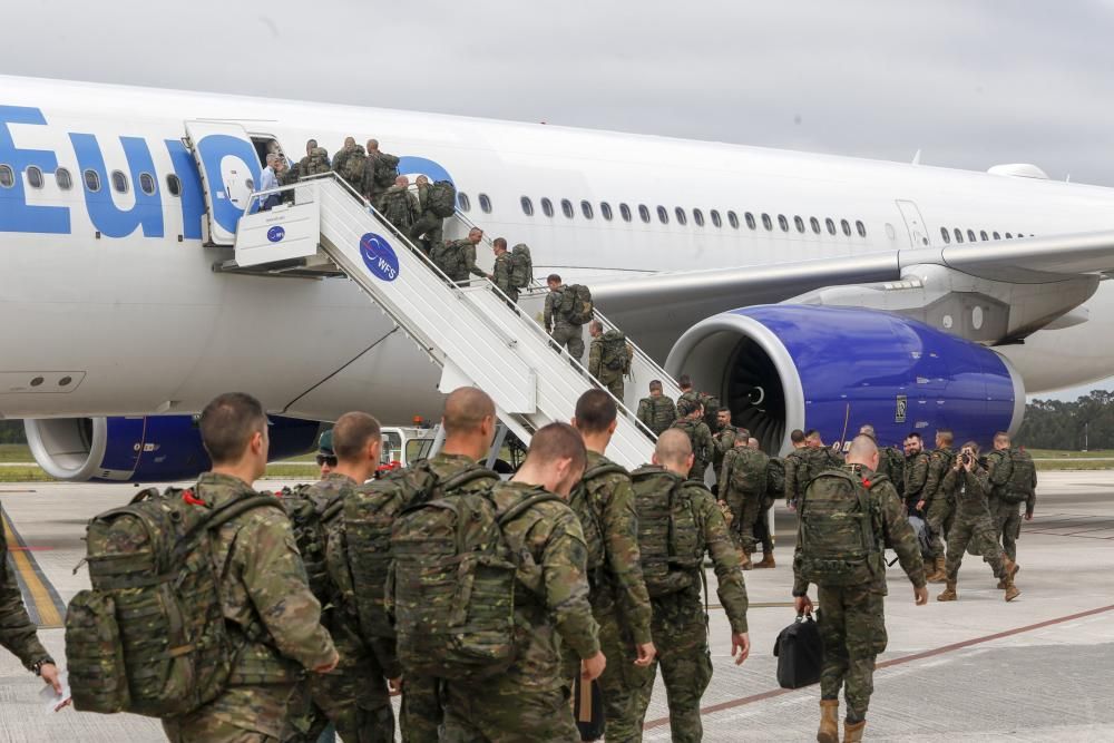 Salida de militares asturianos para Polonia