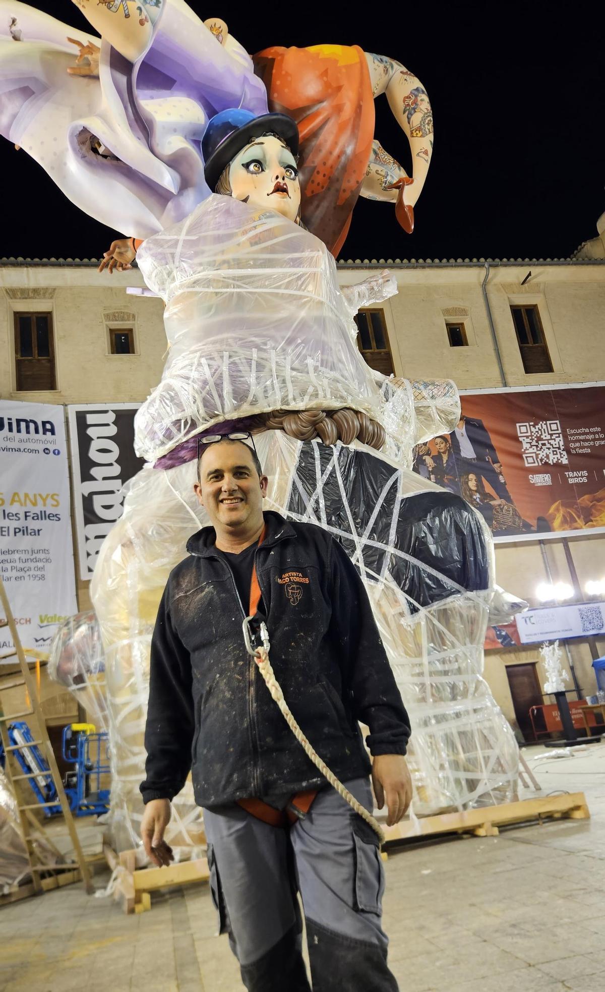 Paco Torres, en la "plantà" del pasado año
