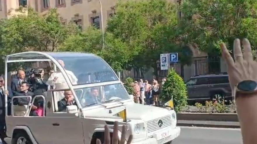 La llegada del papa León XIV al Movistar Arena de Madrid