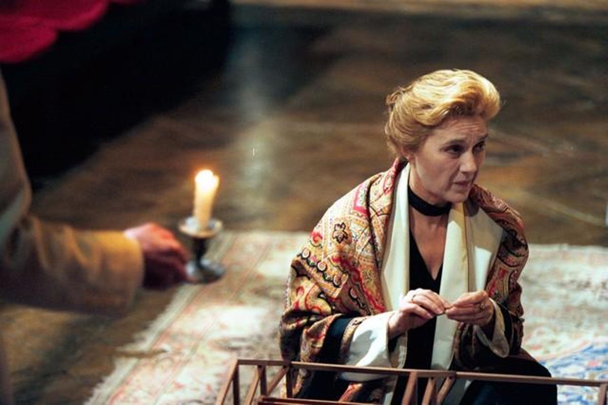 Anna Lizaran mentre interpretava l’obra de teatre ’L’hort dels cirerers’.