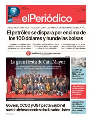 La portada de EL PERIÓDICO del 10 de marzo de 2026