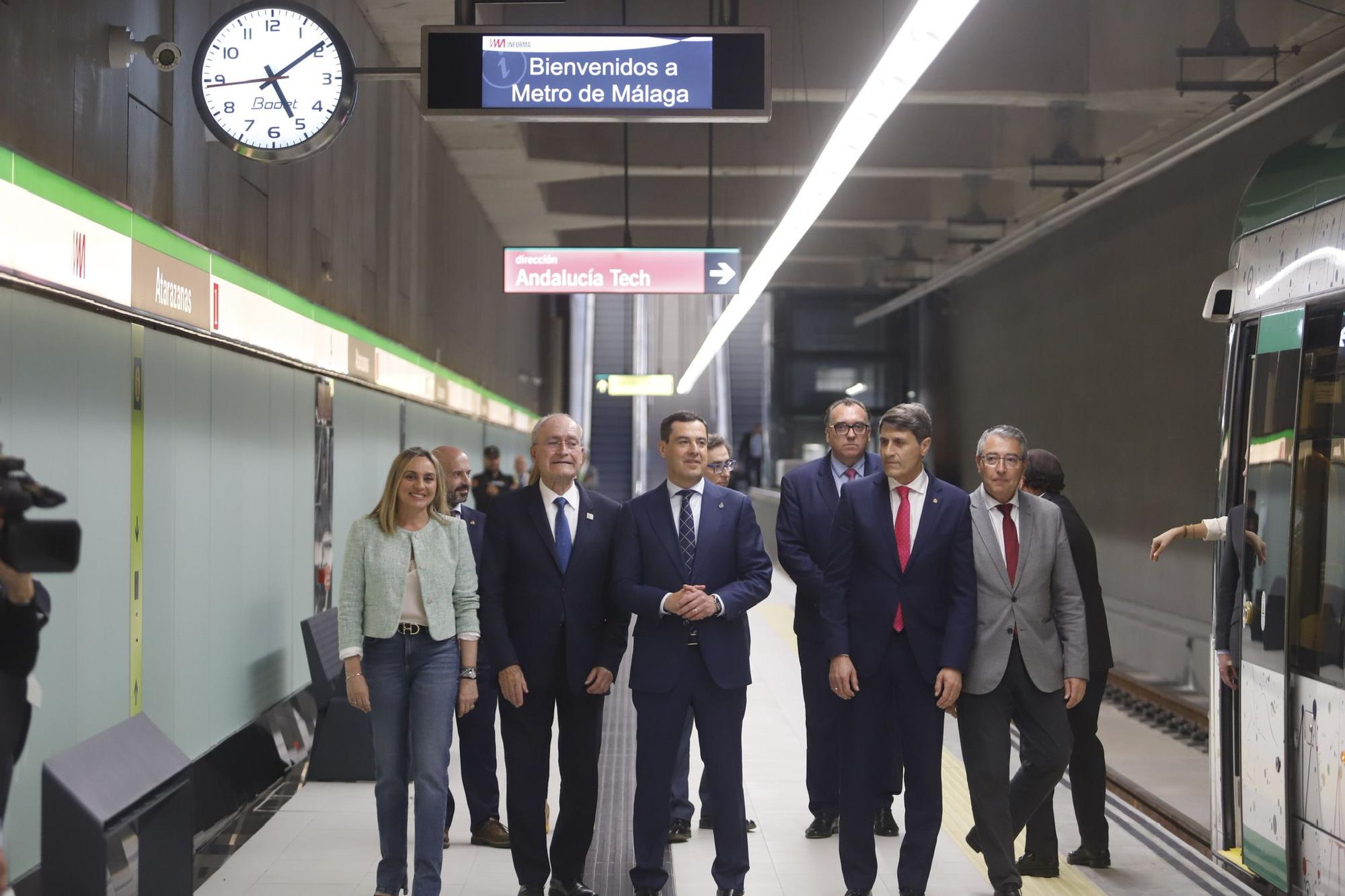 Inauguración de la ampliación del metro de Málaga hasta el Centro