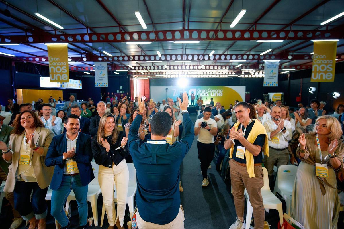 Pablo Rodríguez durante el 7º Congreso insular de CC en Gran Canaria.