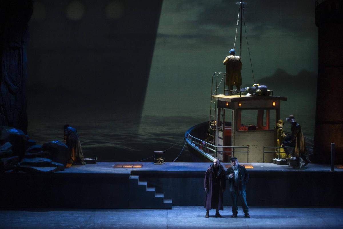 Die Szene aus der Probe bei einer früheren Aufführung des "fliegenden Holländers": So wird es im Teatre Principal aussehen