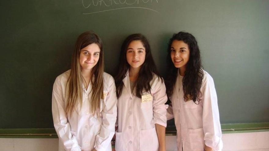 Las alumnas Sandra, Carmen e Isabel.