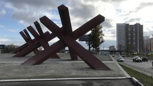  El monumento que marca el punto de máximo avance de las tropas nazis en su ofensiva contra Moscú.