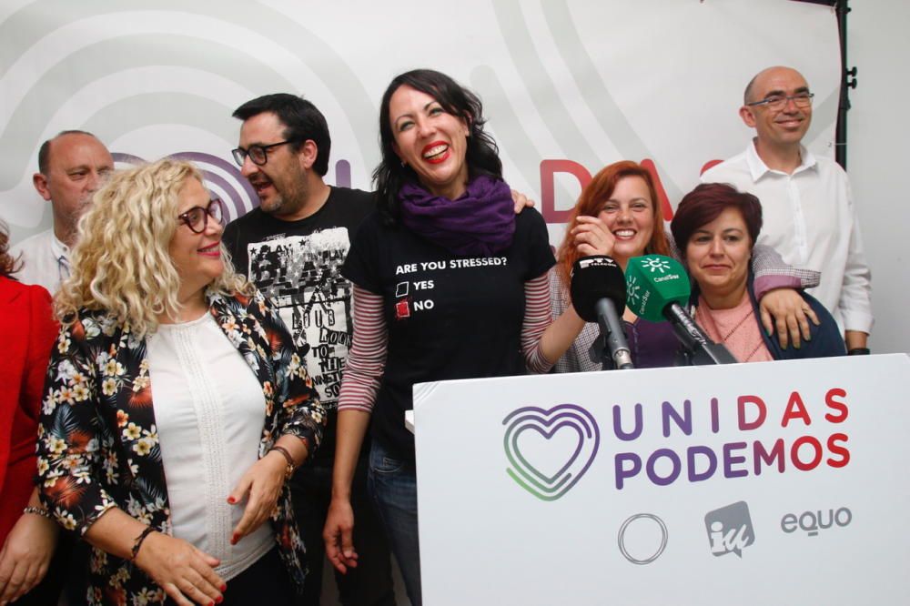 Alegría en Unidas Podemos Málaga que mantiene sus dos escaños