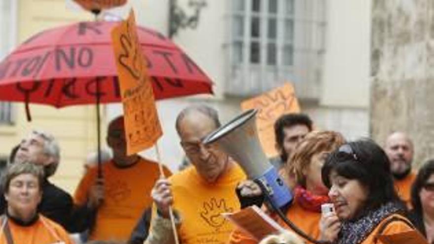 Protesta en demanda de una ley de dependencia en 2014.