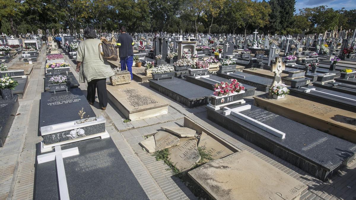 El cementerio de Alicante, en la víspera del Día de Todos los Santos el año pasado.