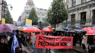 Los interinos rechazan el criterio fijado por los tribunales asturianos: "Están prevaricando", clama el sindicato Sintta