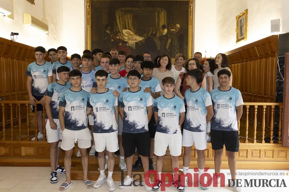 Recepción de los equipos de fútbol de las Escuelas Municipales de Caravaca que han conseguido ascenso