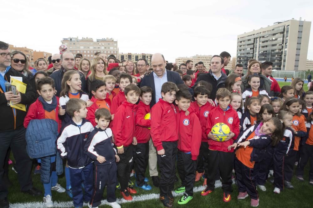 Inauguración del nuevo campo de fútbol del colegio Salesianos