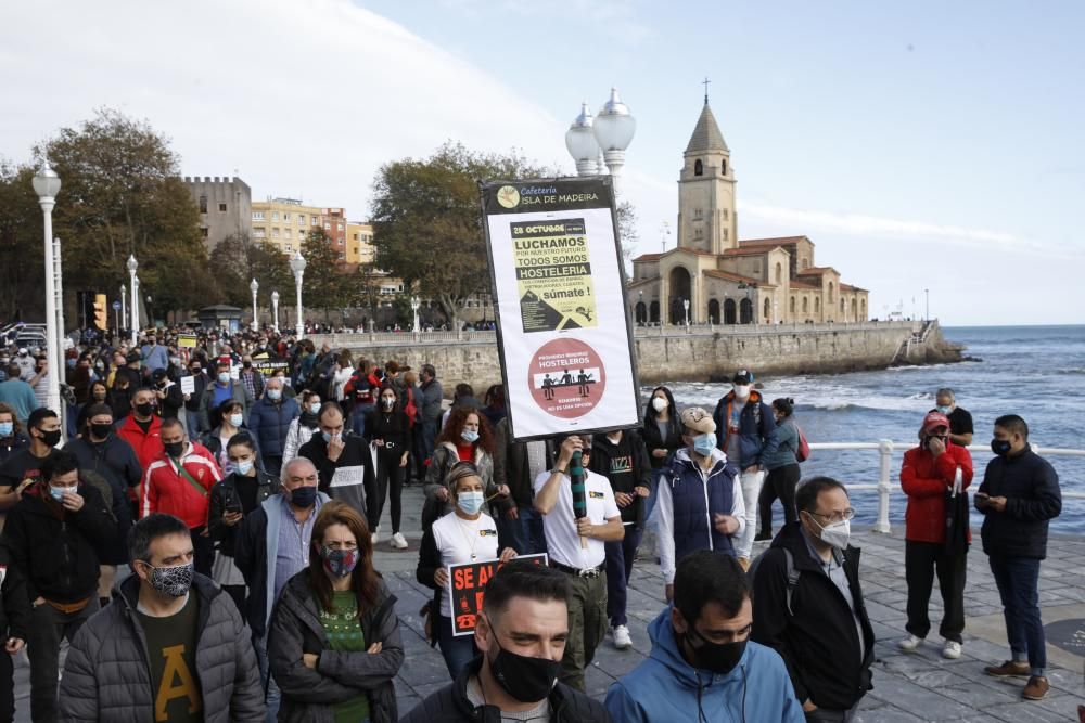 Protesta en Gijón de la hostelería local