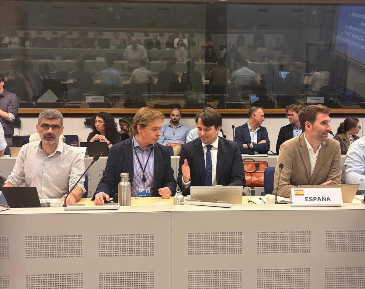 Jesús Gamallo, en la reunión del Foro del Corredor Atlántico en Bruselas.