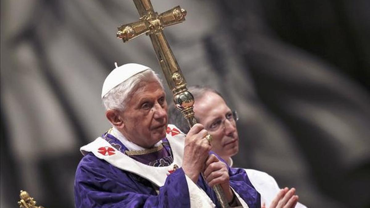 El Papa, durante la celebración del Miércoles de Ceniza en el Vaticano.