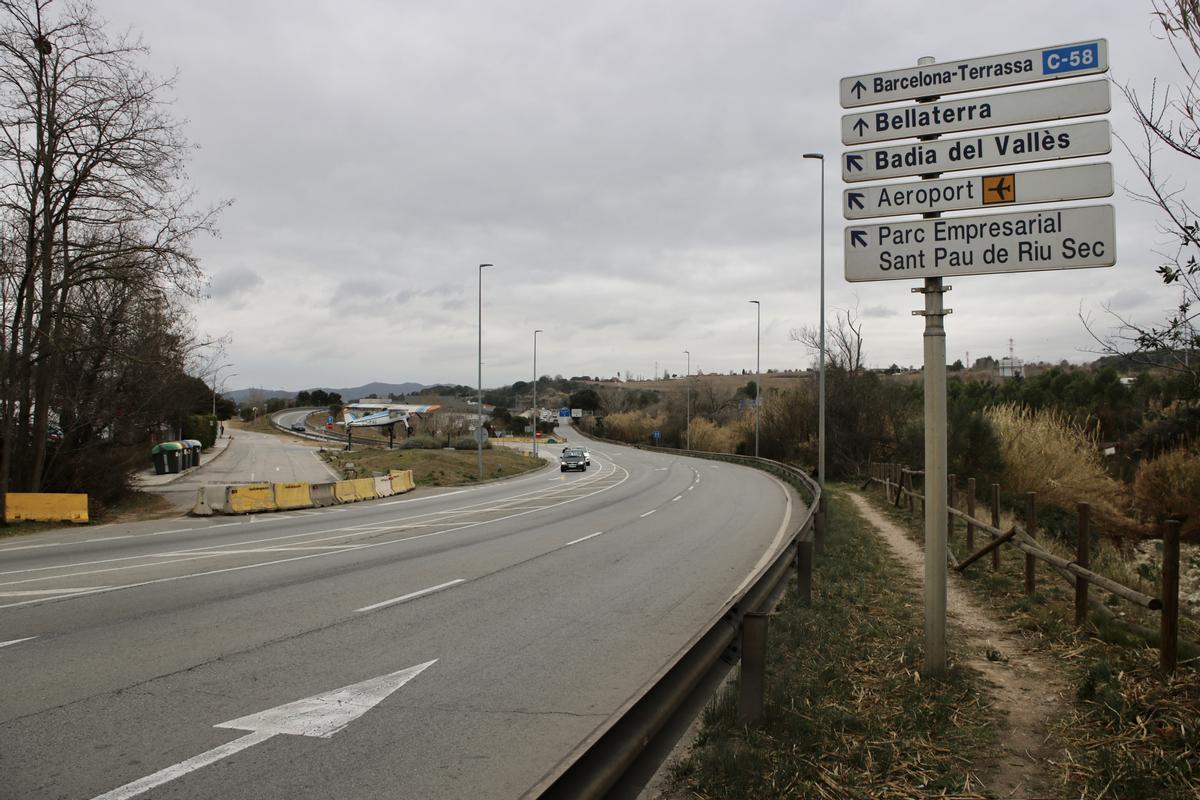 Les obres de l’accés a Sabadell des de la C-58 començaran el març amb un cost de 6,7 milions
