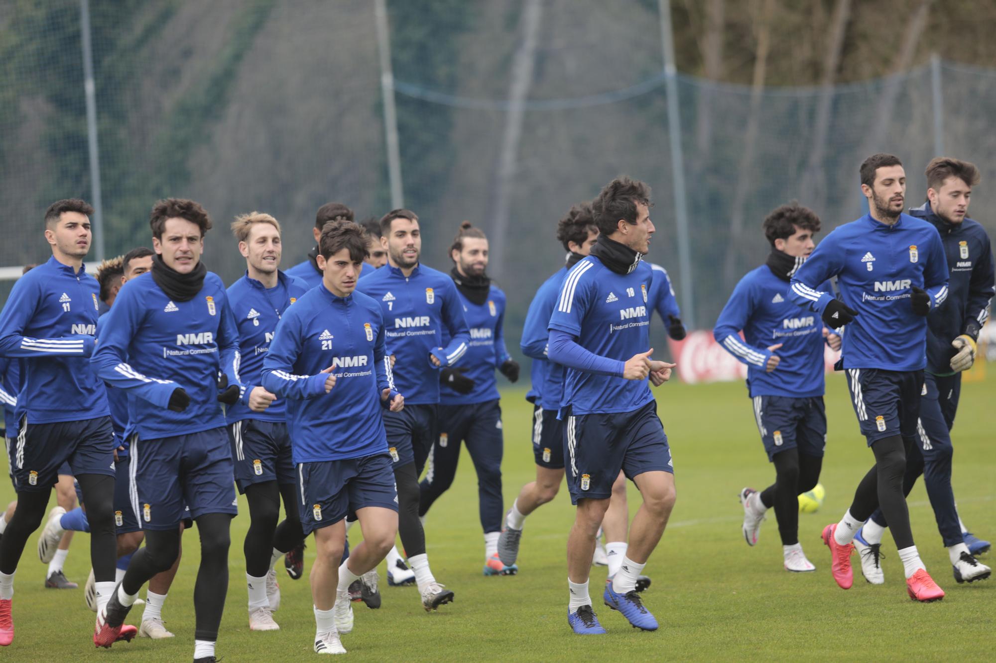 Último entrenamiento del año del Real Oviedo