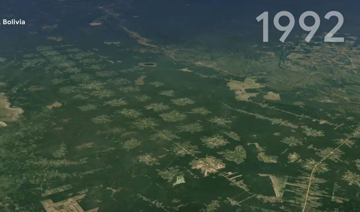 Zona en deforestación, Bolivia