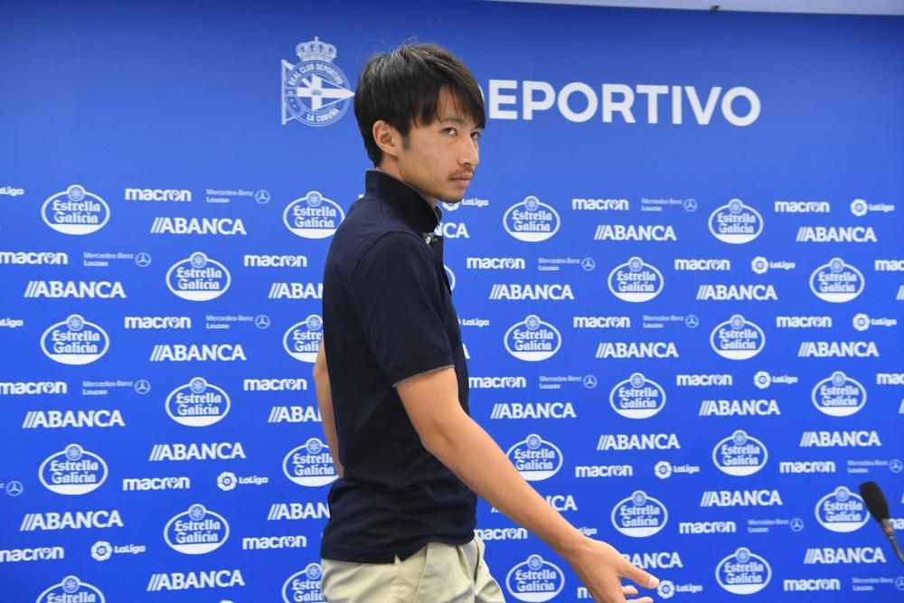 Gaku Shibasaki en A Coruña para jugar en el Dépor