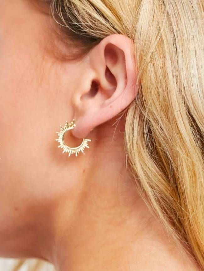 Pendientes de aro dorados Oranate de Pieces